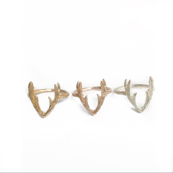 Antler Rings >Gold - Rose Gold - Silver< - Picture 4 of 5